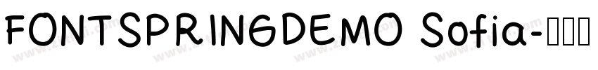 FONTSPRINGDEMO Sofia字体转换